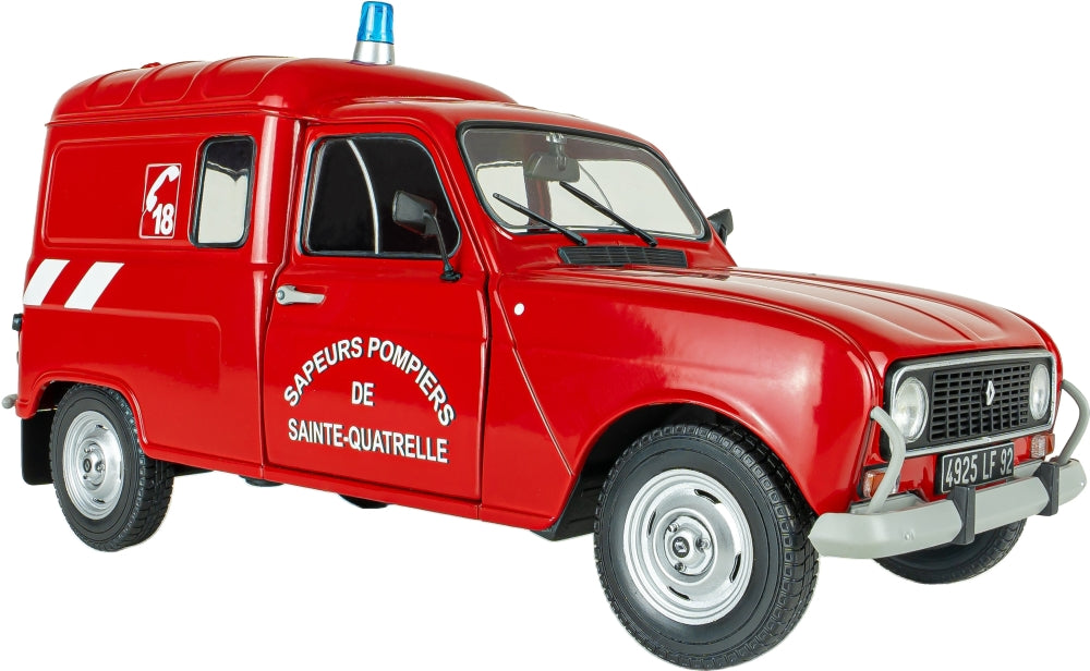 Renault 4LF4 Pompier Red 1976 1:18 Solido Model (view 6)