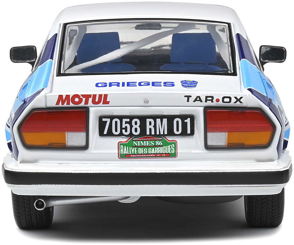 Available To Order – Alfa Romeo GTV6 Tour de Corse 1986 C.Rigollet/M.Bathelot 1:18 (SOL 1802305)