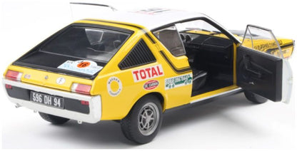 Available to Order – Renault 17 PH.1 Yellow #16 Prive/Tilbert Rallye Du Maroc 1976 1:18 (SOL 1803709)