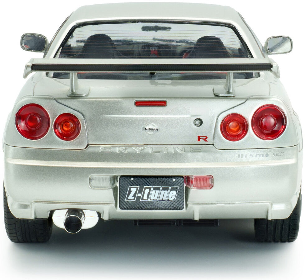 Available To Order – Nissan Skyline (R34) GT-R Z Tune Silver 1999 1:18 Solido Model (SOL 1804312)