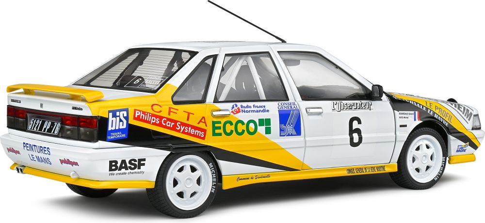 Available to Order – Renault R21 Turbo GR.A White Rally Charlemagne 1991 1:18 (SOL 1807704)