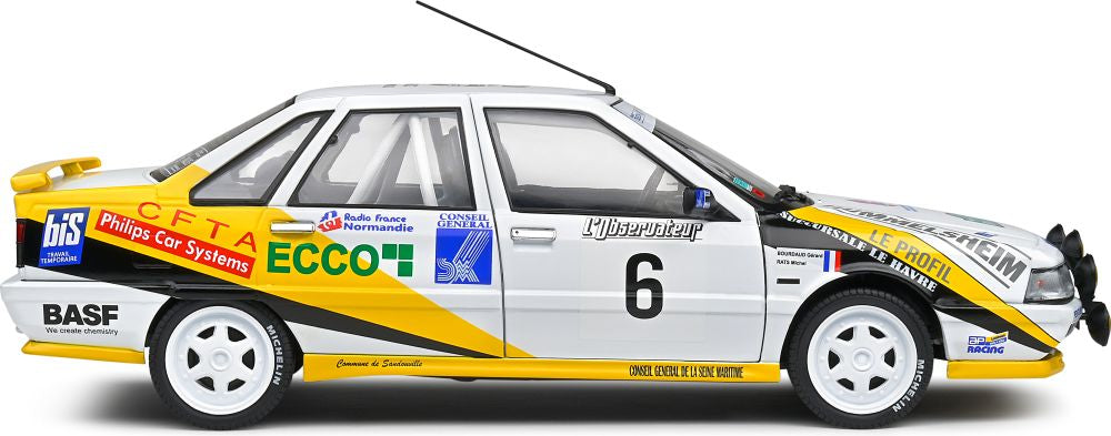 Available to Order – Renault R21 Turbo GR.A White Rally Charlemagne 1991 1:18 (SOL 1807704)