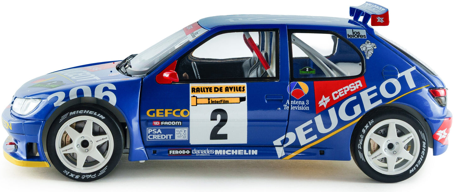 Available to Order – Peugeot 306 Maxi Blue #2 J.Ascona J.Billmaier Rally De Aviles 1997 1:18 (SOL 1808309)