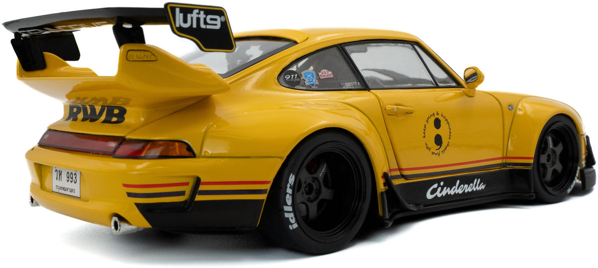 RWB Bodykit Cinderella Yellow 2020 1:18 Solido Model (view 4)