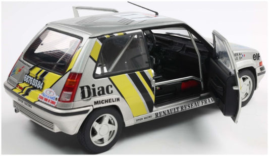 Available to Order – Renault 5 GT Turbo MK2 Silver #17 A.Oreille Tour De Corse 1989 1:18 (SOL 1810005)