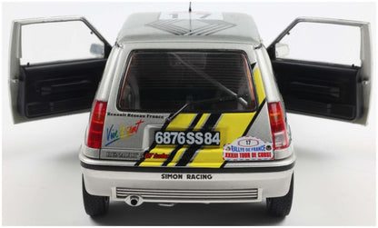 Available to Order – Renault 5 GT Turbo MK2 Silver #17 A.Oreille Tour De Corse 1989 1:18 (SOL 1810005)
