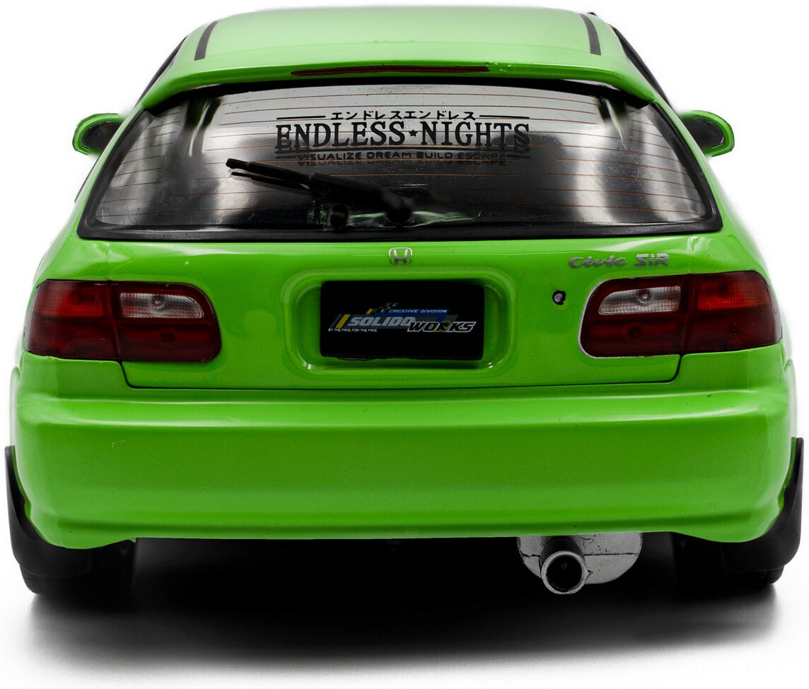 Honda Civic (EG6) Solido Works Neon Green 1991 1:18 Solido Model (view 3)