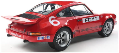 Available to Order – Porsche 911 IROC Red #6 Foyt IROC Daytona 1974 1:18 (SOL 1810704)