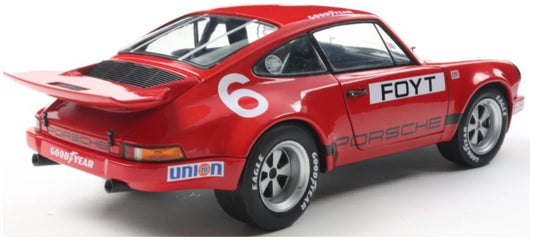 Available to Order – Porsche 911 IROC Red #6 Foyt IROC Daytona 1974 1:18 (SOL 1810704)