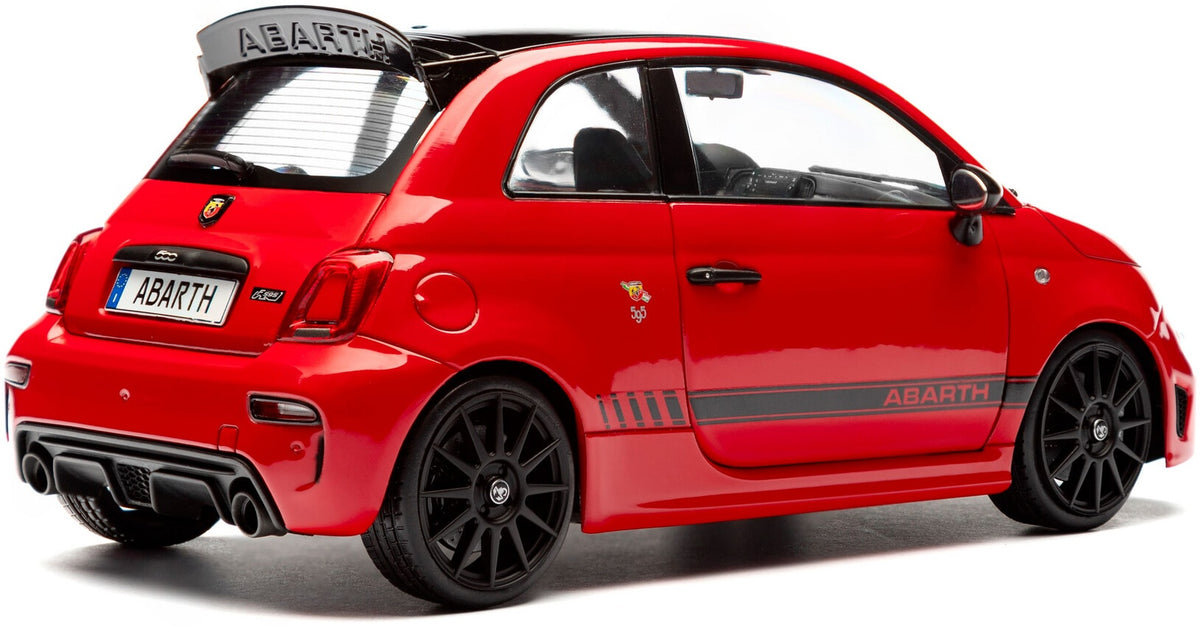 Fiat F595 Abarth Red Solido Works 2023 1:18 Solido Model (view 4)