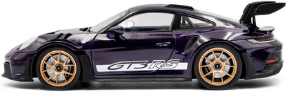 Available To Order – Porsche 911 GT3RS Weissach Package Viola Purple Metallic 2024 1:18 Solido Model (SOL 1812103)