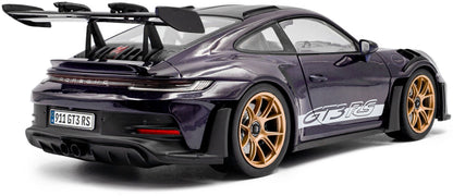 Available To Order – Porsche 911 GT3RS Weissach Package Viola Purple Metallic 2024 1:18 Solido Model (SOL 1812103)
