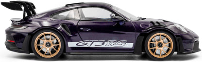 Available To Order – Porsche 911 GT3RS Weissach Package Viola Purple Metallic 2024 1:18 Solido Model (SOL 1812103)