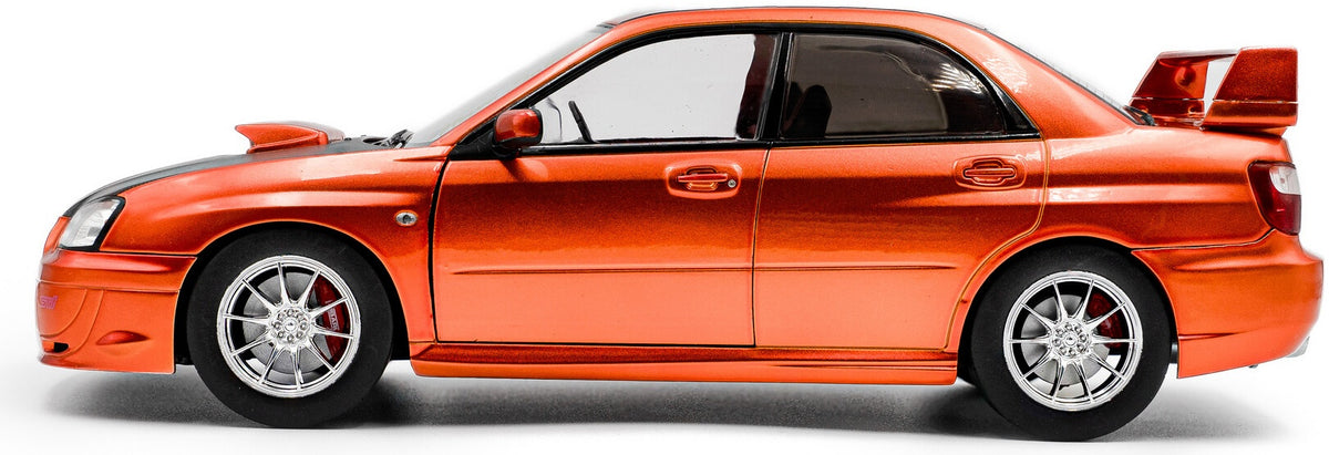 Subaru Impreza WRX STI Orange Metallic 2003 1:18 Solido Model (view 2)