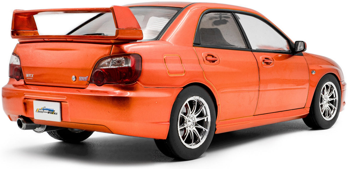 Subaru Impreza WRX STI Orange Metallic 2003 1:18 Solido Model (view 4)