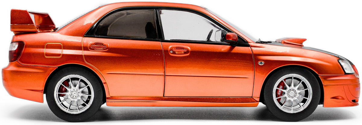 Subaru Impreza WRX STI Orange Metallic 2003 1:18 Solido Model (view 5)