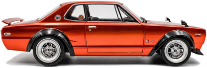 Available to Order – Nissan Skyline (C10) Hakosuka Solido Works Orange Metallic 1970 1:18 (SOL 1813003)
