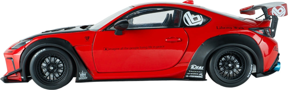 Toyota GR86 Liberty Walk Body Kit Red 2024 1:18 Solido Model (view 2)