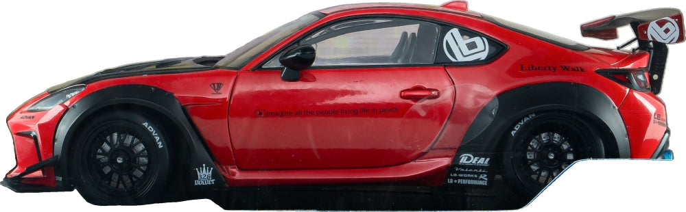 Toyota GR86 Liberty Walk Body Kit Red 2024 1:18 Solido Model (view 4)
