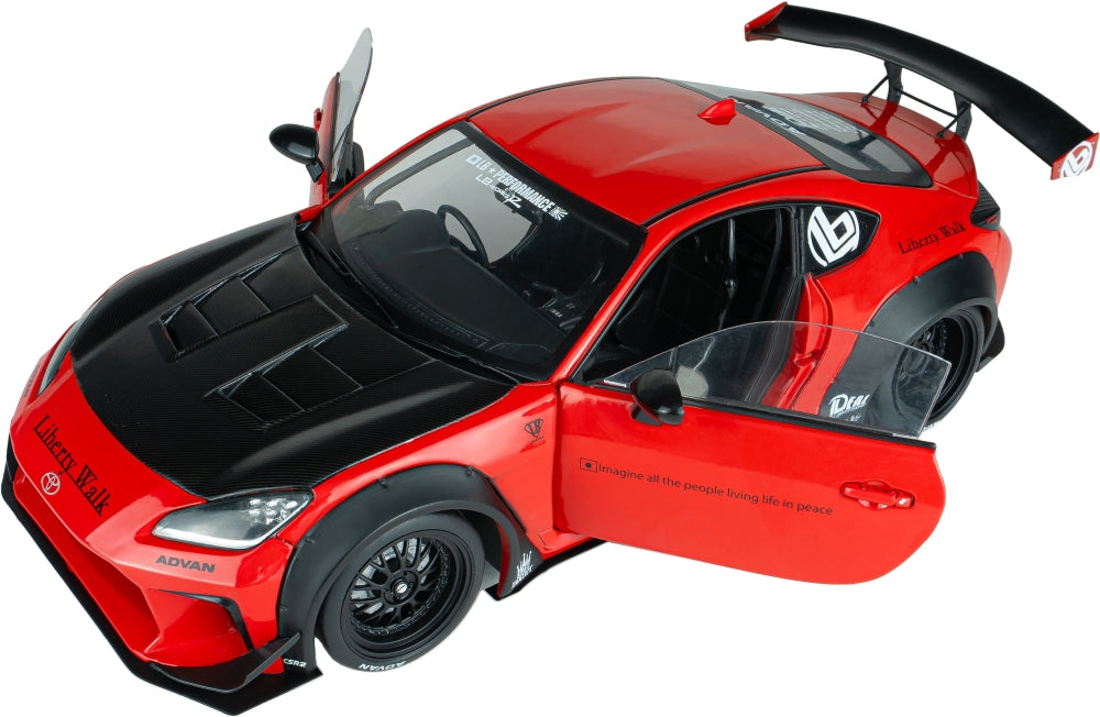 Toyota GR86 Liberty Walk Body Kit Red 2024 1:18 Solido Model (view 6)