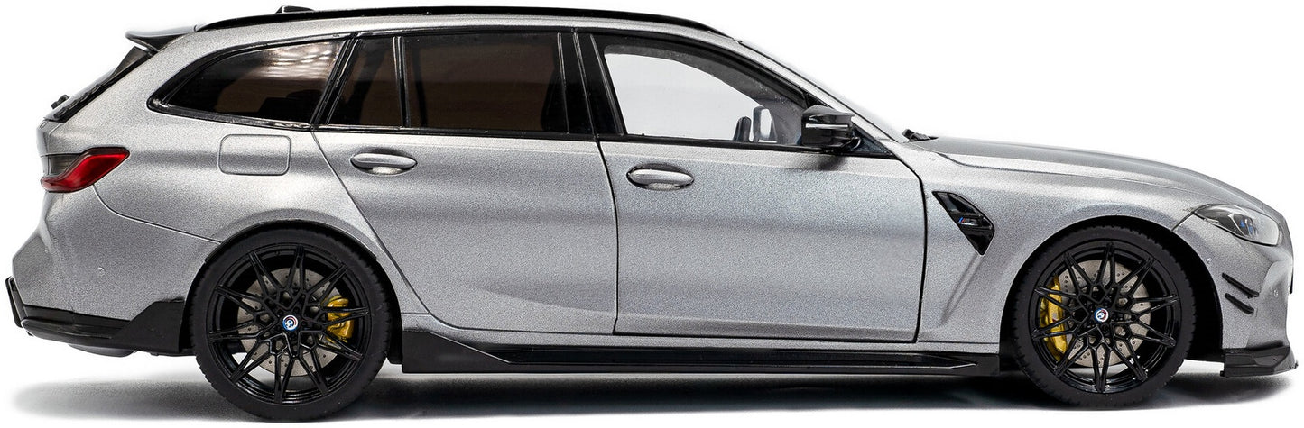 Available To Order – BMW M3 (G81) Touring w/Performance Parts Frozen Pure Grey Metallic 2024 1:18 Solido Model (SOL 1813702)
