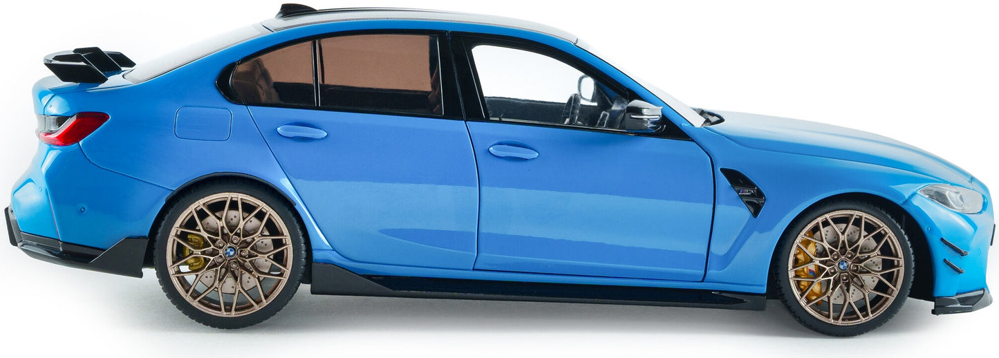 Available To Order – BMW M3 Performance Parts Daytona Beach Blue 2024 1:18 (SOL 1814303)