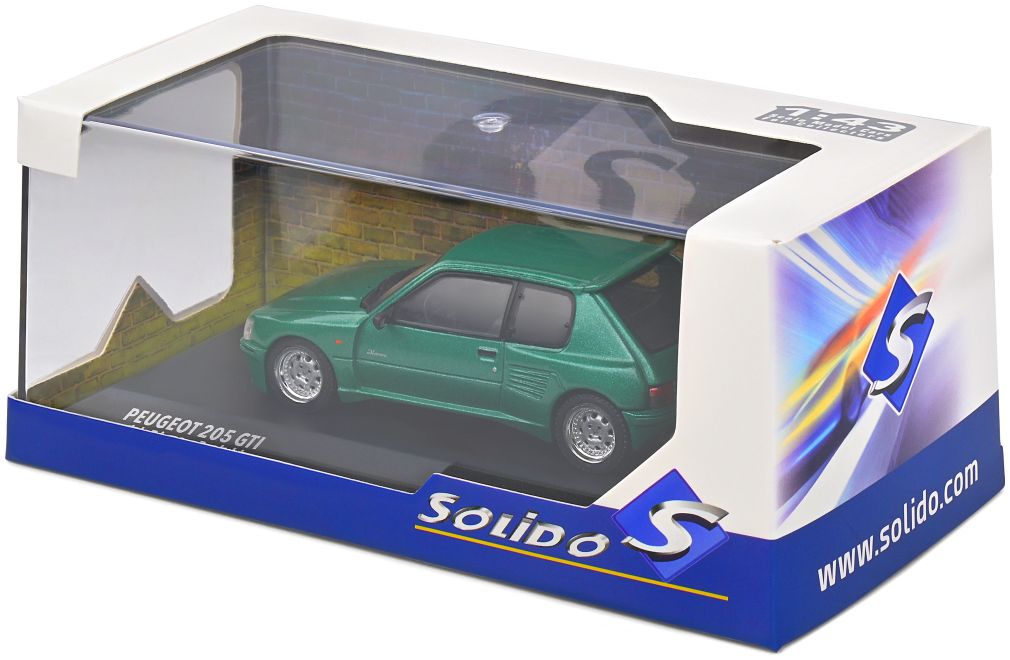 Peugeot 205 Dimma Green 1992 1:43 Solido Model (view 3)