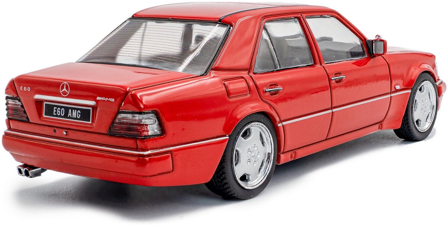 Available To Order – Mercedes Benz (W124) E60 AMG Signal Red 1994 1:43 Solido Model (SOL 4313204)