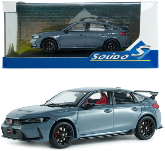 Honda Civic Type R Sonic Grey 2023 1:43 Solido Model (view 2)