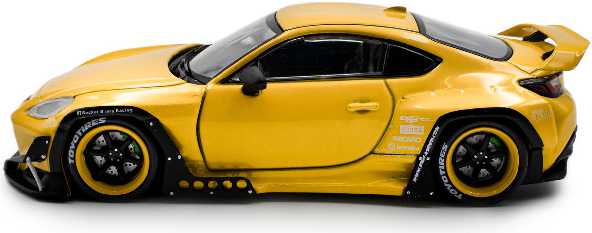 Toyota GR86 Rocket Bunny Yellow 2022 1:43 Solido Model (view 2)