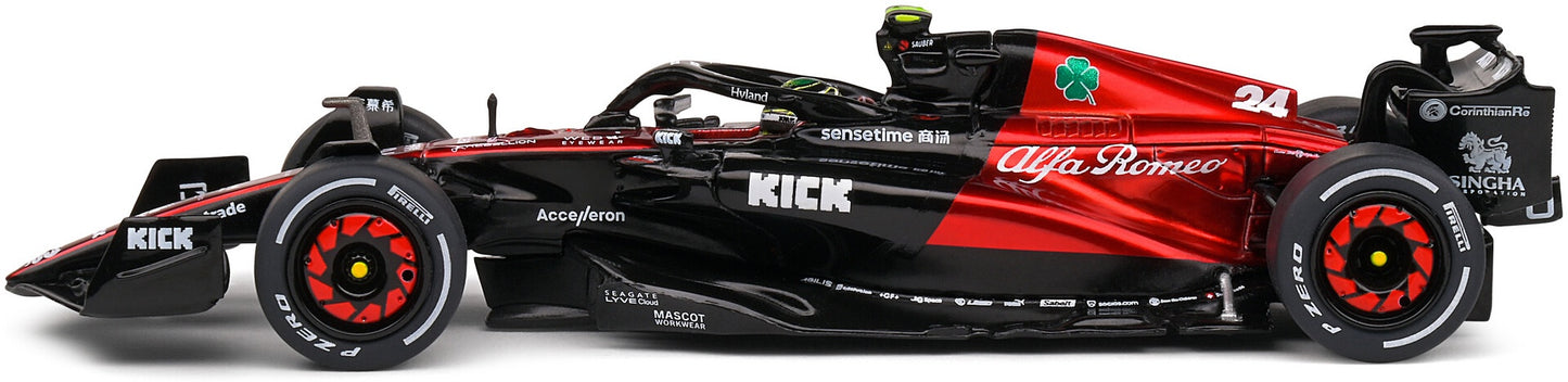 Available To Order – Alfa Romeo F1 C43 Red Z.Guanyu 2023 Spanish GP 2023 1:43 Solido Model (SOL 4317902)