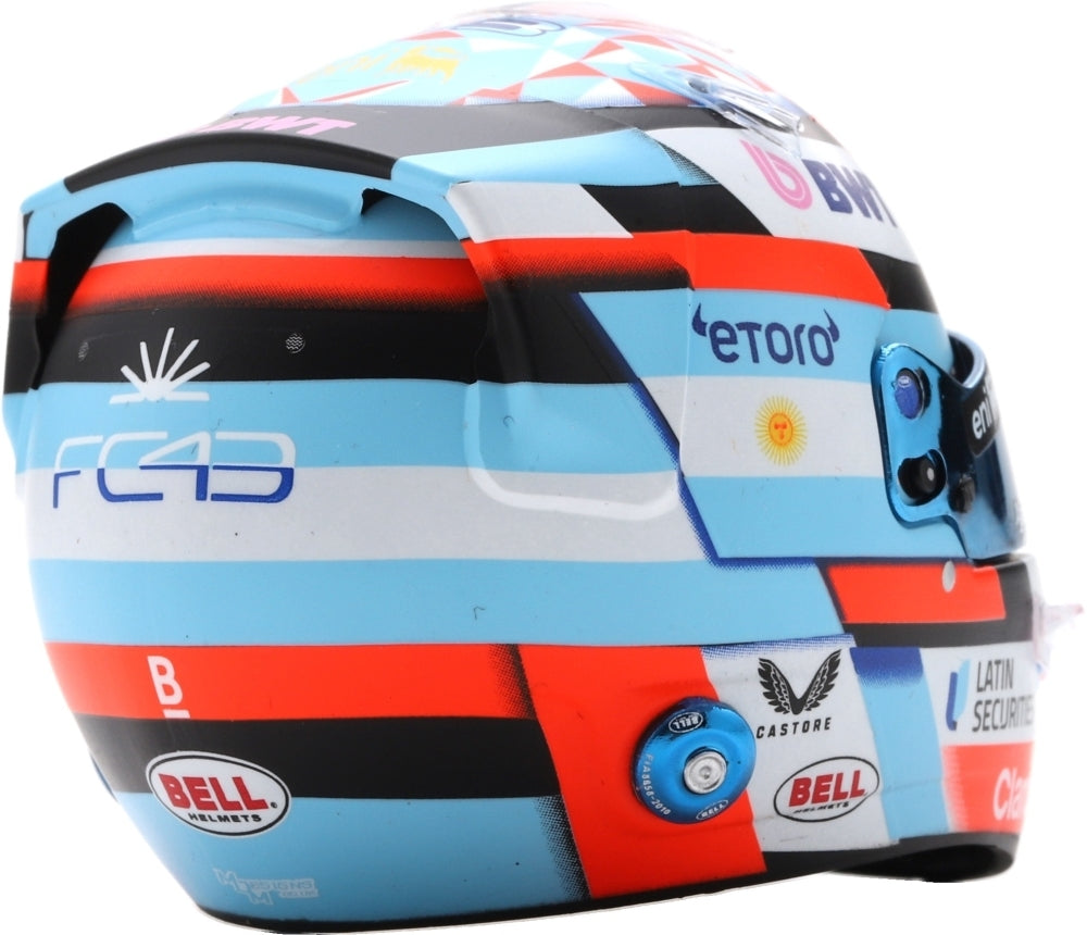 BWT Alpine F1 Team Franco Colapinto Helmet 2026 1:5 Spark Model (view 2)