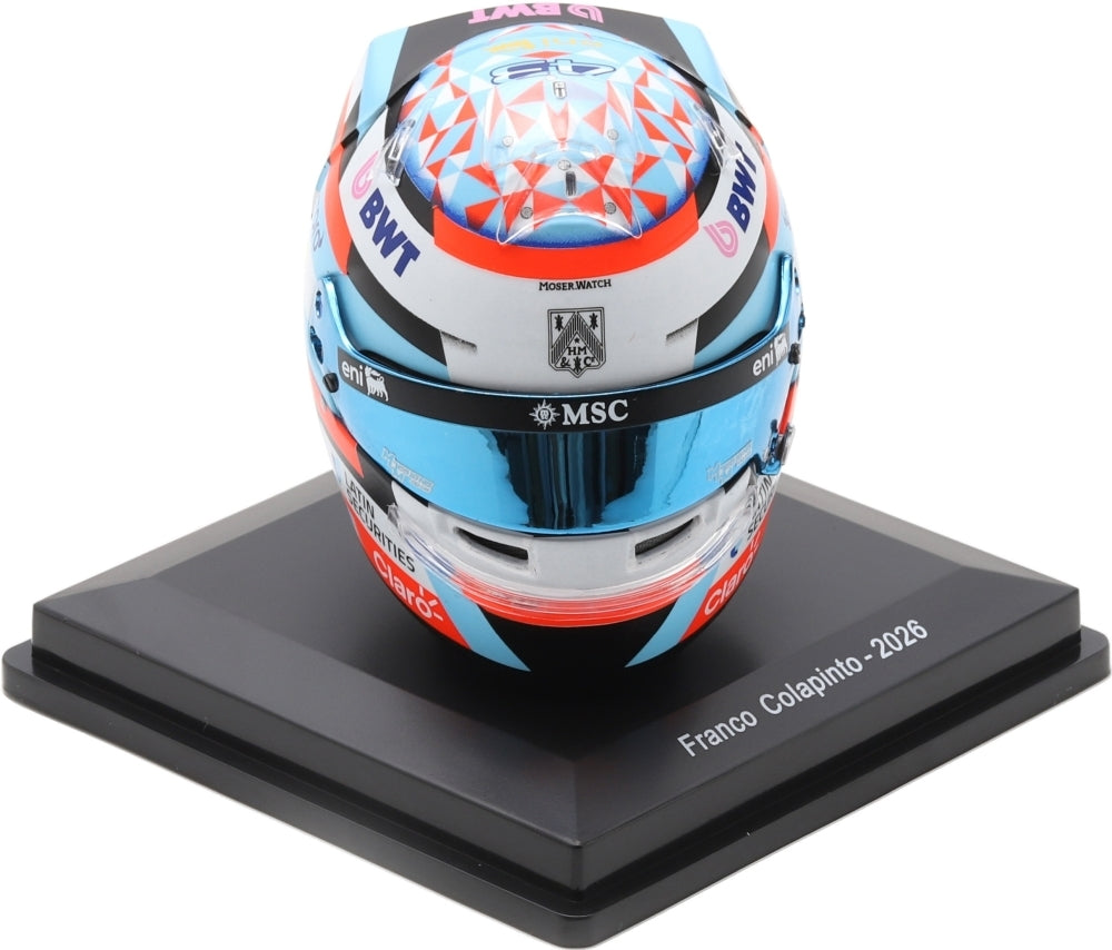 BWT Alpine F1 Team Franco Colapinto Helmet 2026 1:5 Spark Model (view 5)