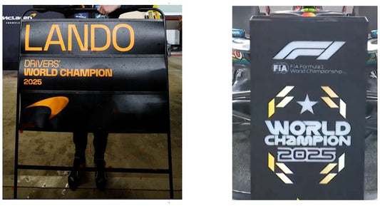 Available To Order – McLaren MCL39 #4 3rd Abu Dhabi GP 2025 L. Norris F1 Drivers Champion 2025 w/Board 1:64 Spark Model (SPA 64S078)