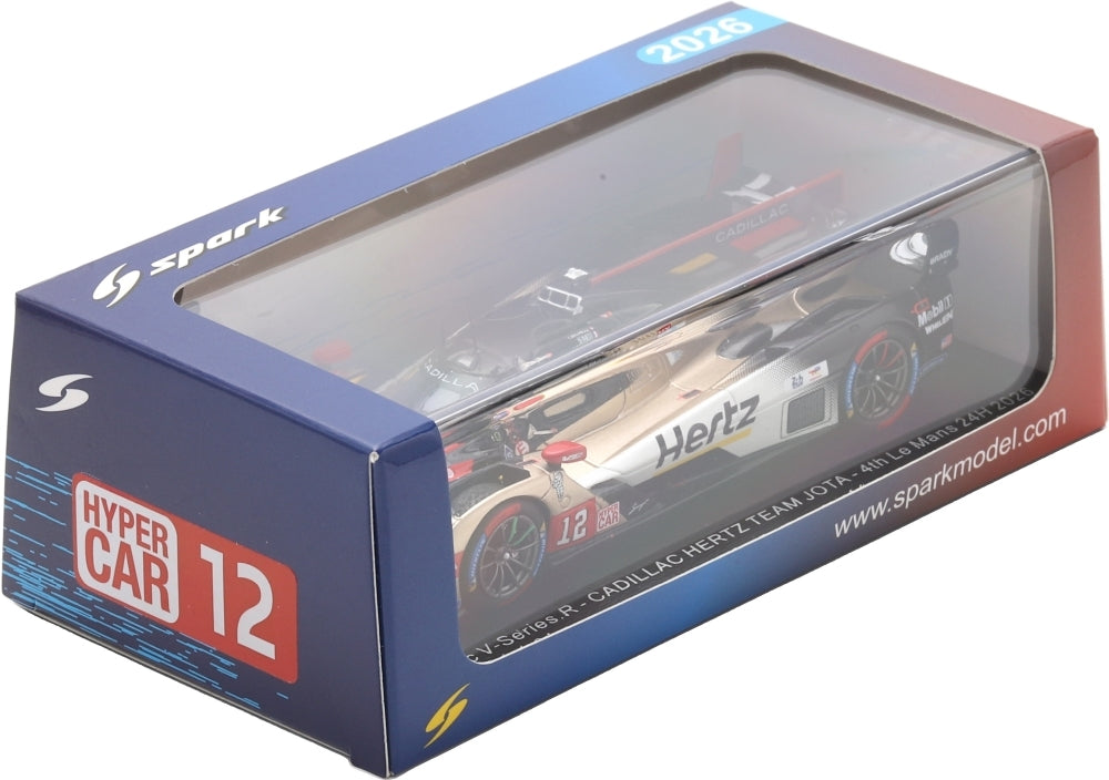 Cadillac V-Series.R #12 Hertz Team Jota 4th Le Mans 24H 2026 Lynn/Stevens/Nato 1:43 Spark Model (view 4)