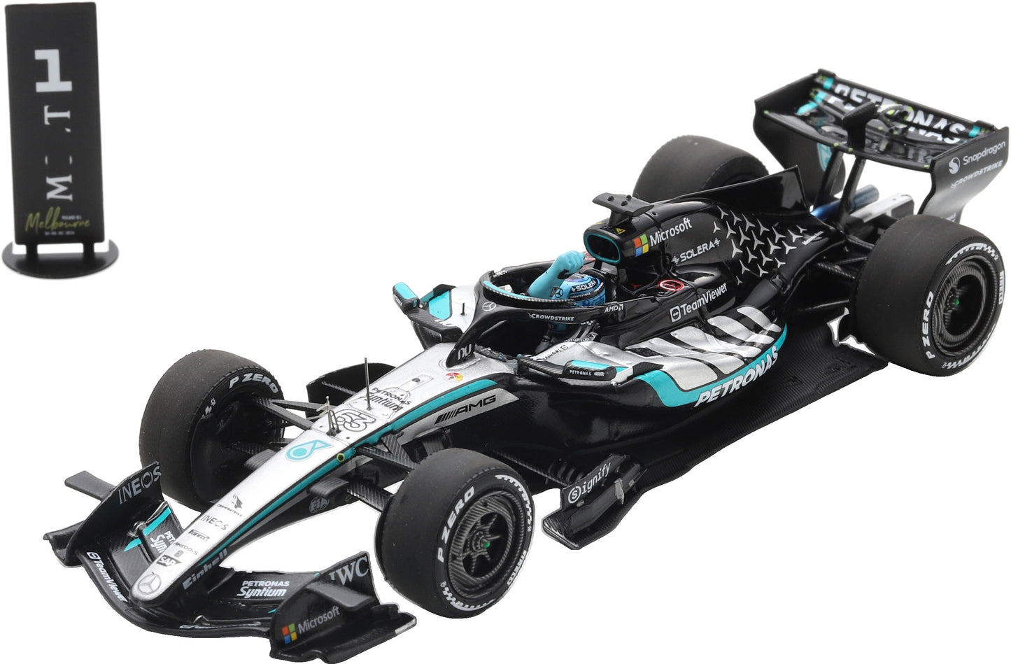 Available To Order – Mercedes AMG Petronas F1 W17 #63 Winner Australia GP 2026 George Russell w/Pit Boa 1:43 Spark Model (SPA S9380)