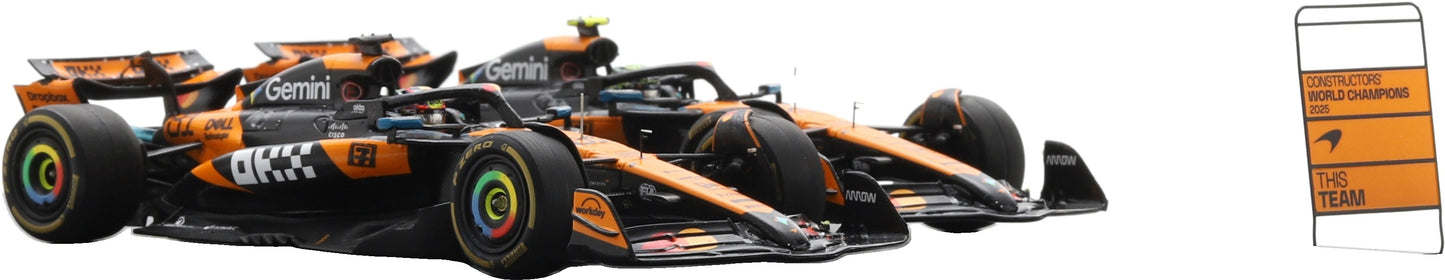 Available To Order – McLaren MCL39 #4 & #81 F1 Constructors' Champion 2025 Lando Norris & Oscar Piastri 1:43 Spark Model (SPA S9590)