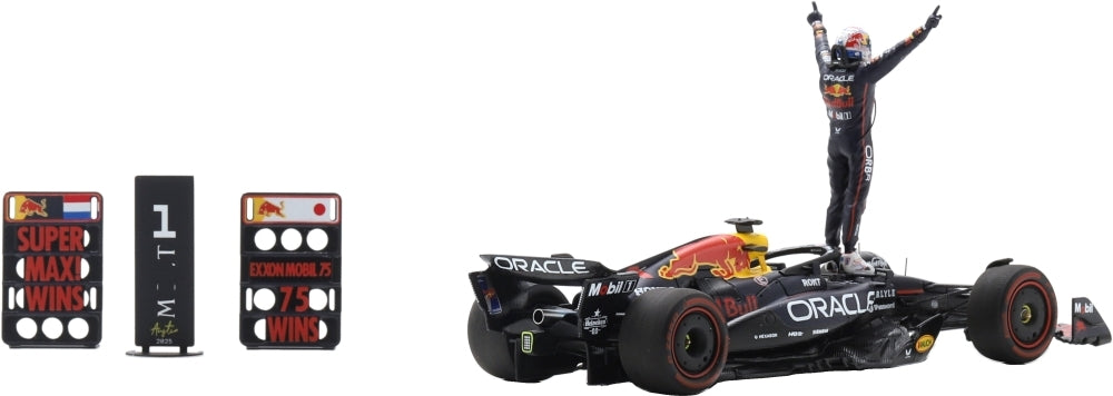 Red Bull Racing RB21 #1 Oracle Racing 1st US GP 2025 Verstappen w/Pit Boards 1:43 Spark Model (view 5)