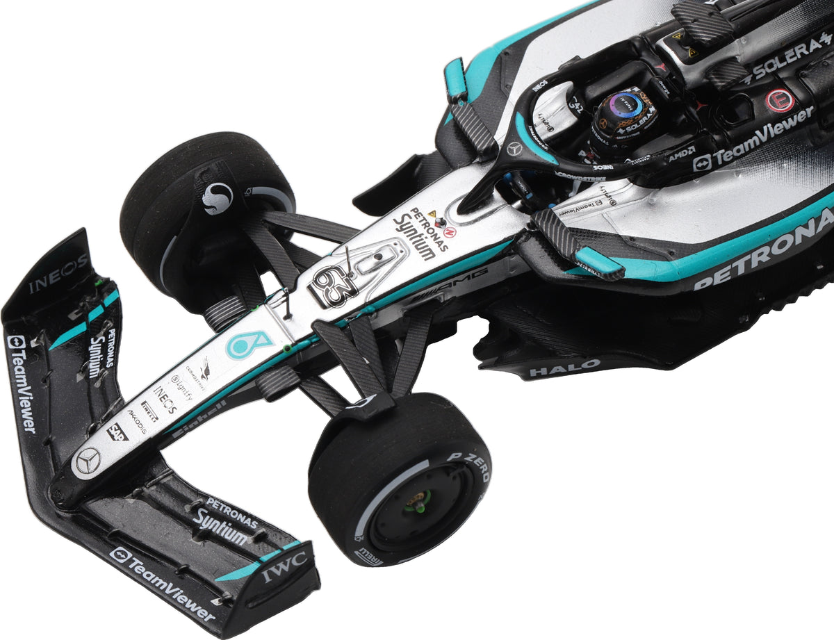 Mercedes AMG Petronas F1 W16e #63 2nd Las Vegas GP 2025 George Russell 150th GP's 1:43 Spark Model (view 3)