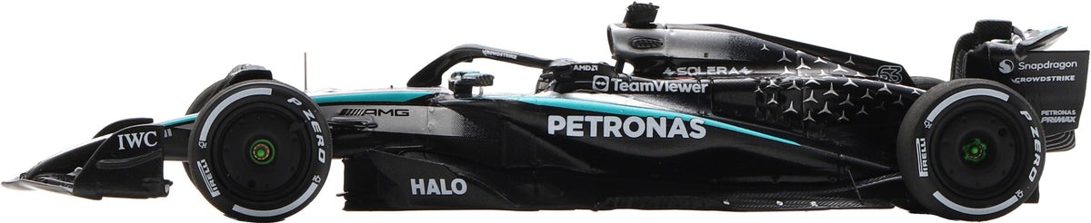 Mercedes AMG Petronas F1 W16e #63 2nd Las Vegas GP 2025 George Russell 150th GP's 1:43 Spark Model (view 4)