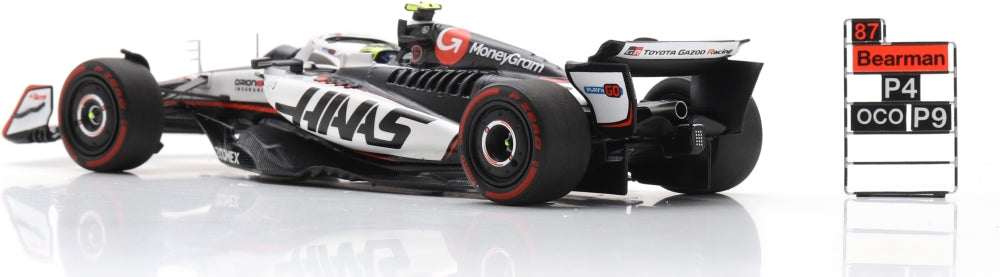 MoneyGram Haas F1 VF25 #87 4th Mexican GP 2025 Oliver Bearman w/Pit Board 1:43 Spark Model (view 6)