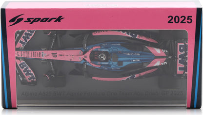 Available To Order – Alpine A525 #10 BWT F1 Team Abu Dhabi GP 2025 Pierre Gasly 1:43 Spark Model (SPA S9682)