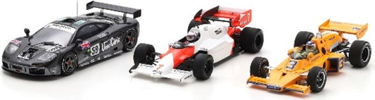 Available To Order – McLaren Triple Crown M16C #3 1st 1974 MP4-2 #7 1st 1984/F1 GTR #59 1st 1995 1:43 Spark Model (SPA SP529)