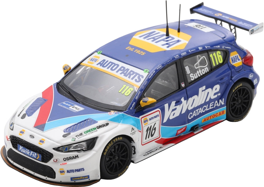NAPA Racing UK #116 Ford Focus BTCC 2025 Silverstone Ashley Sutton Limited 500pcs 1:43 Spark Model (view 2)