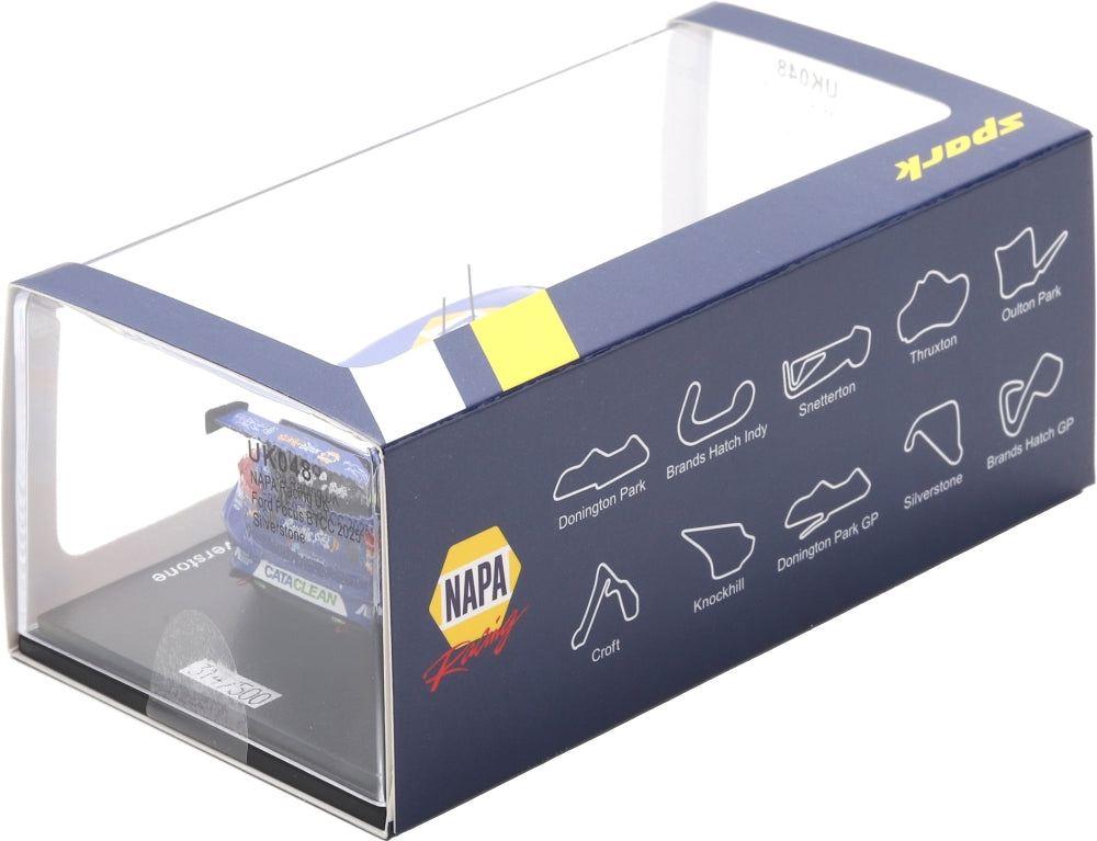 NAPA Racing UK #116 Ford Focus BTCC 2025 Silverstone Ashley Sutton Limited 500pcs 1:43 Spark Model (view 4)