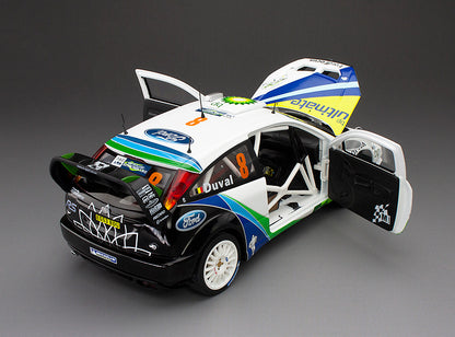 Available To Order – Ford Focus RS WRC '04-#8 F.Duval/S.Prevot 2nd Rally Deutschland 2004 (999pcs) 1:18 (SUN H3881)