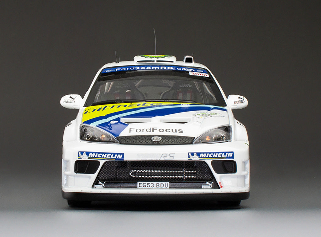 Available To Order – Ford Focus RS WRC '04-#8 F.Duval/S.Prevot 2nd Rally Deutschland 2004 (999pcs) 1:18 (SUN H3881)