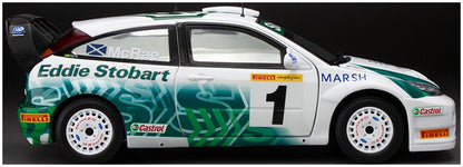 Available To Order – Ford Focus RS WRC '03 #1 Colin McRae Pirelli Int Rally 2005 (Limited 1999pcs) 1:18 (SUN H3912)