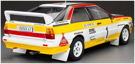 Available To Order – Audi Quattro A2 #1 W.Rohrl/C.Geistdorfer Rallye Monte Carlo 1984 (999pcs) 1:18 (SUN H4258)