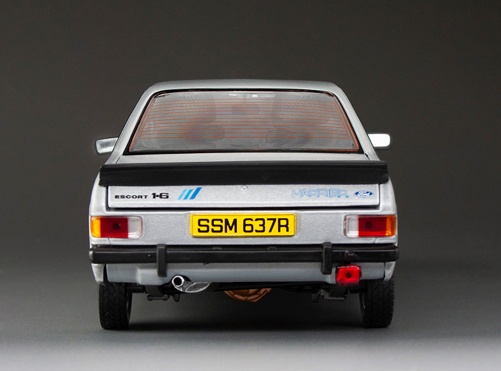 Available To Order – Ford Escort Harrier Stratos Silver (EUK 878V) (RHD) 1980 1:18 (SUN H4637R)